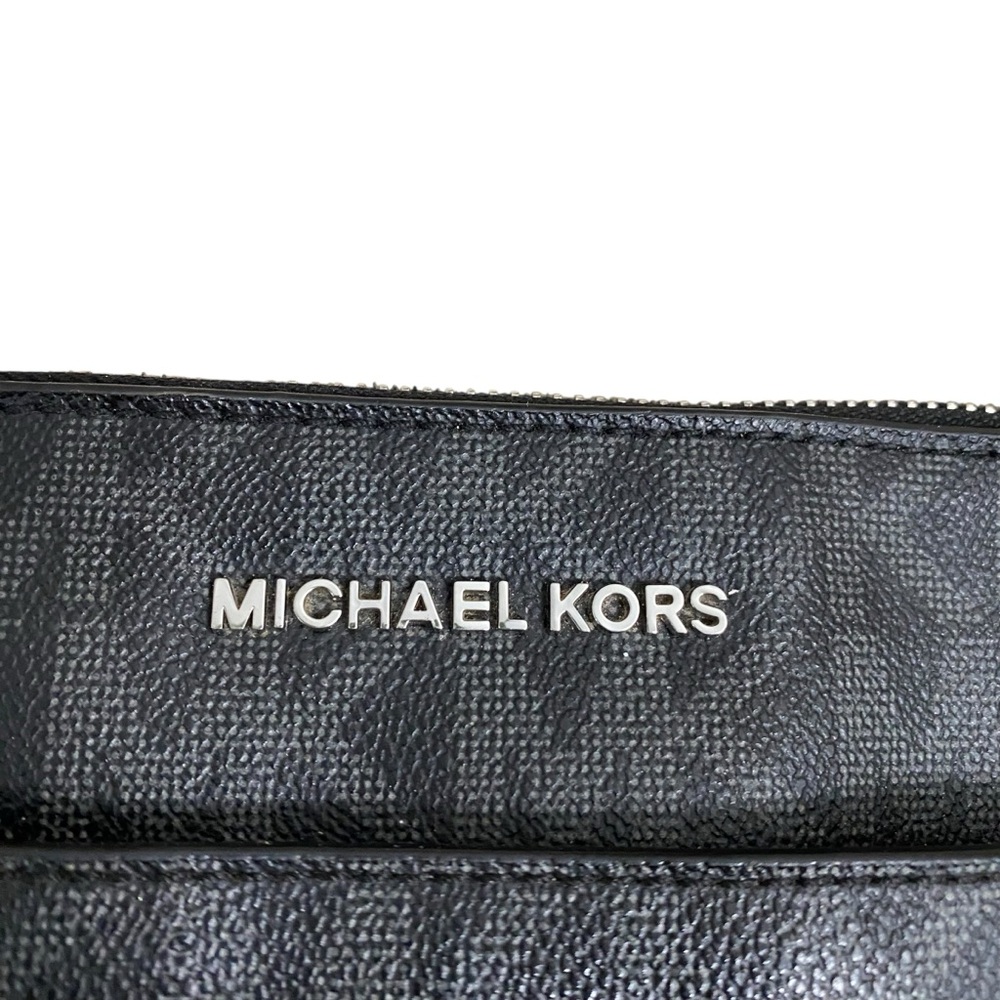 Michael Kors Ciara Large Signature MK Logo Genuine Leather Top Zip Tote Handbag - Picture 4 of 14